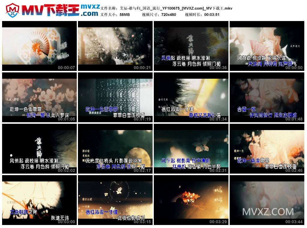 艾辰-谁与归_国语_流行_YF100675